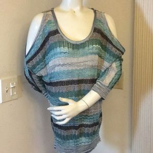 MULITI-COLOR SWEATER WITH SILVER SPARKLES